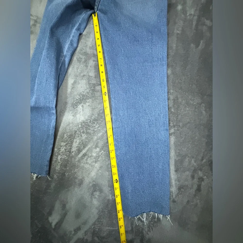 Just Black Straight‎ Leg Jeans Size 28 Destructed Hem